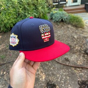 🧢🇺🇸New Era Fitted Hat 59Fifty 7 5/8 MLB San Francisco Giants July 4th 2019⚾️🌁